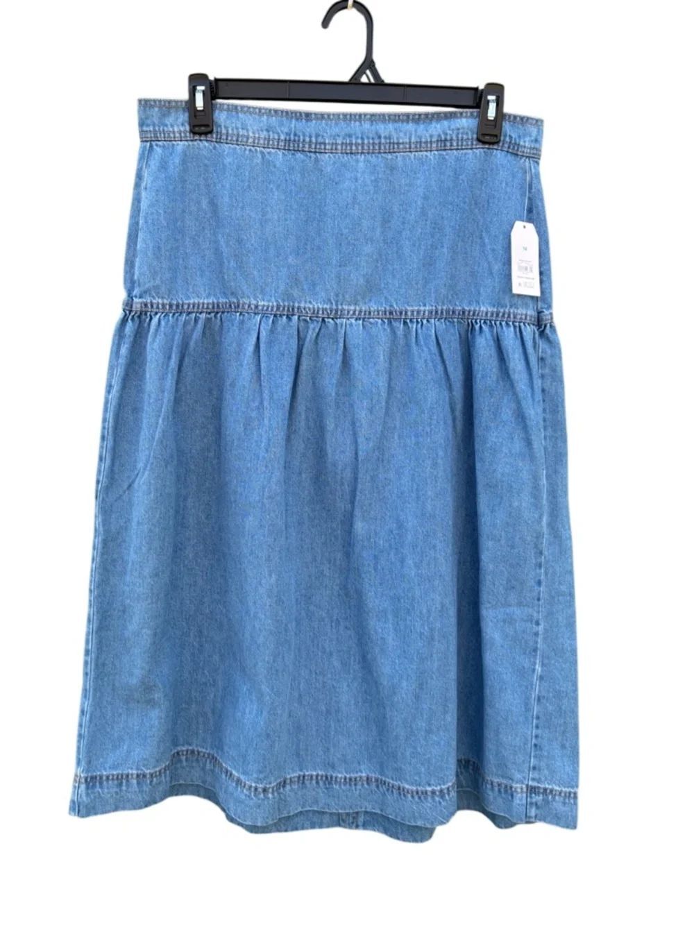 Drapey Denim Midi Skirt Size 14